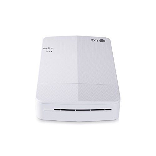 New LG PD251 Portable Mobile Pocket Photo Printer 3 [White] (Follow-up Model of PD241 and PD239) Bluetooth Wireless Printing for iOS, Android and Windows OS