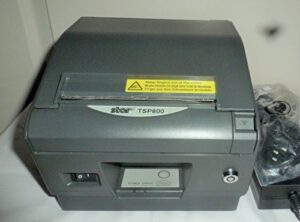 star micronics tsp800 series thermal printer, ethernet, gray