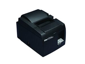 star micronics tsp143iiilan ethernet (lan) thermal receipt printer with auto-cutter and internal power supply – gray