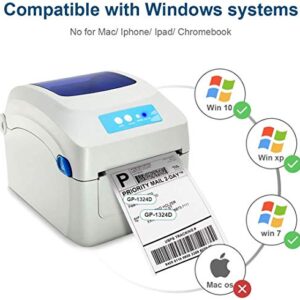 Shipping Label Printer, Barcode Thermal Direct Printer for Amazon Ebay PayPal Etsy Shopify Shipstation Stamps.com Ups USPS FedEx DHL, 4x6 inch with 350 Labels Not for Mac