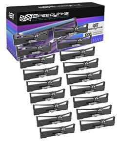 speedy inks compatible printer ribbon cartridge replacement for epson s015329 (black, 18-pack)