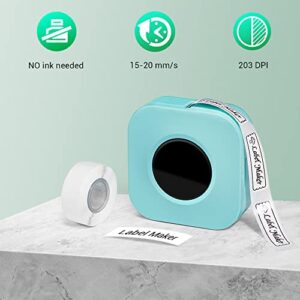 Label Maker Machine with Tape, Memoqueen Q30S Portable Mini Bluetooth Thermal Label Printer for Storage, Barcode, Mailing, Office, Home, Organizing, Sticker Label Makers with Multiple Templates, Green