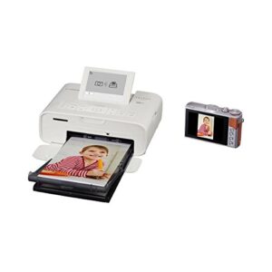 Canon SELPHY CP1300 Wireless Compact Photo Printer, White - Bundle with USB Cable 6', Microfiber Cloth