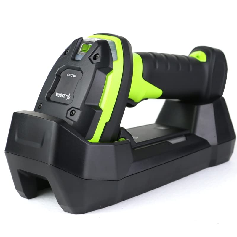 Zebra DS3678-SR Ultra-Rugged Industrial Grade Cordless Barcode Scanner Linear Imager - Bluetooth, Serial, USB Connectivity - Handheld Standard Range 1D/2D, with Cradle, Industrial Green - JTTANDS