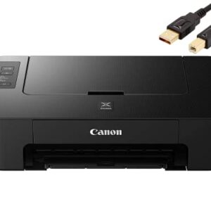 Canon PIXMA TS Series Inkjet Printer, Up to 4800x1200dpi Color Resolution, 7.7ipm Print Speed, Borderless Photos, Black, Durlyfish USB Printer Cable