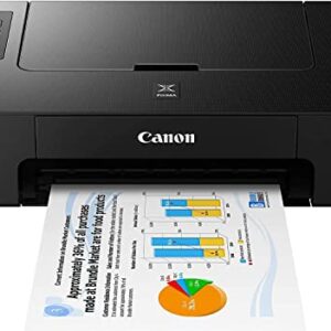 Canon PIXMA TS Series Inkjet Printer, Up to 4800x1200dpi Color Resolution, 7.7ipm Print Speed, Borderless Photos, Black, Durlyfish USB Printer Cable