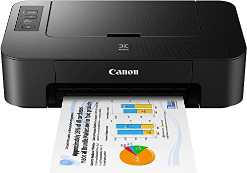 Canon PIXMA TS Series Inkjet Printer, Up to 4800x1200dpi Color Resolution, 7.7ipm Print Speed, Borderless Photos, Black, Durlyfish USB Printer Cable