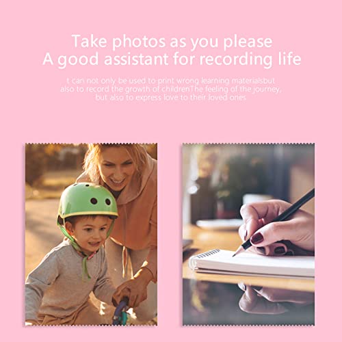 Mini Photo Prin-TER, Portable Bluetooth Print-er, Wireless Instant Photo Pri-nter, Printe-r for Learning Assistance, Study Notes, Journal