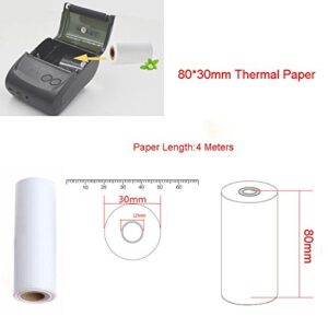 OTGO 5PCS 80mm Thermal Receipt Paper Roll for Mobile POS Thermal Printer New 80x30mm