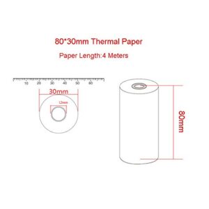 OTGO 5PCS 80mm Thermal Receipt Paper Roll for Mobile POS Thermal Printer New 80x30mm