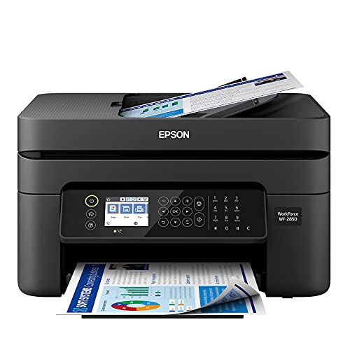 Epson Premium Workforce WF 28 Series All-in-One Color Inkjet Printer I Print Copy Scan Fax I Wireless I Mobile Printing I Auto 2-Sided Printing I 2.4" LCD I Up to 30-Sheet ADF (Renewed)