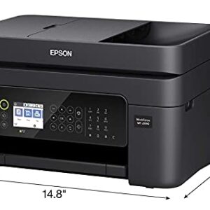 Epson Premium Workforce WF 28 Series All-in-One Color Inkjet Printer I Print Copy Scan Fax I Wireless I Mobile Printing I Auto 2-Sided Printing I 2.4" LCD I Up to 30-Sheet ADF (Renewed)