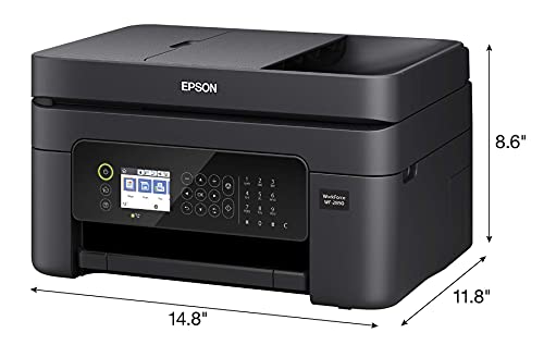 Epson Premium Workforce WF 28 Series All-in-One Color Inkjet Printer I Print Copy Scan Fax I Wireless I Mobile Printing I Auto 2-Sided Printing I 2.4" LCD I Up to 30-Sheet ADF (Renewed)