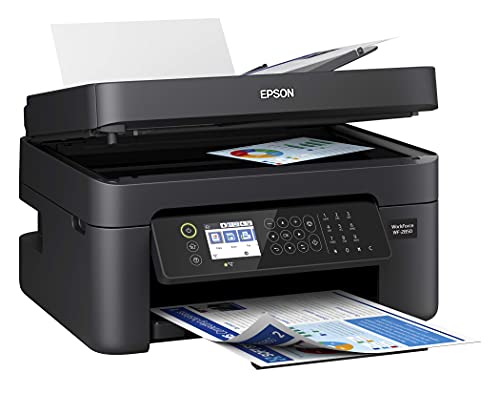 Epson Premium Workforce WF 28 Series All-in-One Color Inkjet Printer I Print Copy Scan Fax I Wireless I Mobile Printing I Auto 2-Sided Printing I 2.4" LCD I Up to 30-Sheet ADF (Renewed)