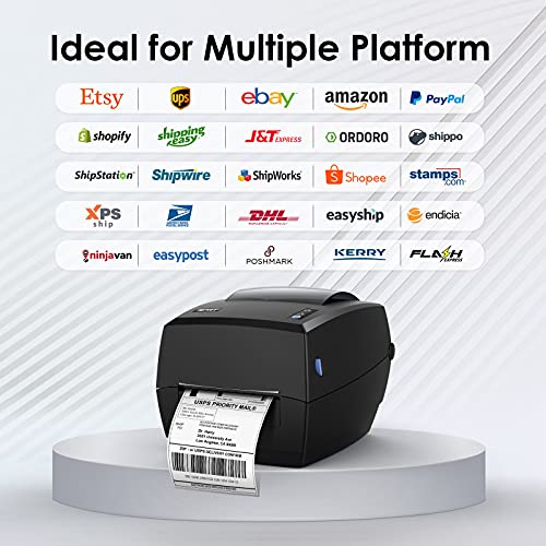 iDPRT Thermal Label Printer Desktop Label Printer for Shipping Packages, 6 IPS Label Maker Work with Windows & MAC, Compatible with USPS, Amazon, Ebay, etc.