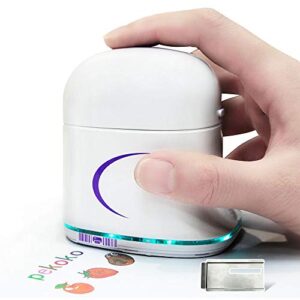 pekoko creative portable mobile color printer paperless, inkjet printer mini printer,multi-surface printer print on wood, paper, clothes even on our skin