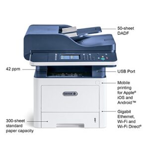 Xerox WorkCentre 3345/DNI Monochrome Multifunction Printer, Amazon Dash Replenishment Ready