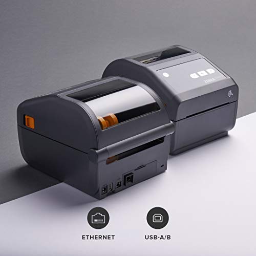 ZEBRA ZD420d Direct Thermal Desktop Printer 300 dpi Print Width 4 in Ethernet USB ZD42043-D01E00EZ