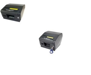 star micronics tsp800 series thermal printer, auto-cutter/tear bar, usb, gray, paper lock, external power supply included
