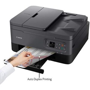 Canon PIXMA TR70 22 All-in-One Wireless Bluetooth Color Inkjet Printer, Black - Print Copy Scan - 1.44" OLED, 13 ipm, 4800x1200 dpi, 8.5x14, Auto 2-Sided Printing, 35-Sheet ADF, BROAGE Printer Cable