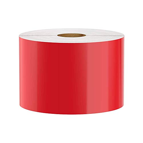 Premium Vinyl Label Tape for DuraLabel, LabelTac, VnM SignMaker, SafetyPro, Viscom and Others, Red, 3" x 150'