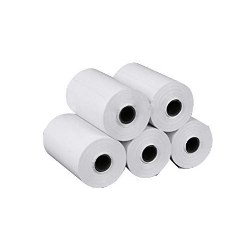 KASCLINO Thermal Paper for Mini Thermal Printer, 5 Rolls Wireless Pocket Label Printer Paer Receipt Printer Paper, for Printing Mobile Phone Pictures/Photos/Receipts/Notes/Lists/Label/Memo/QR Codes