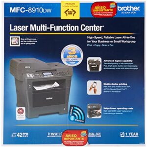 Brother Printer MFC8910DW Wireless Monochrome Printer with Scanner, Copier and Fax, Amazon Dash Replenishment Ready