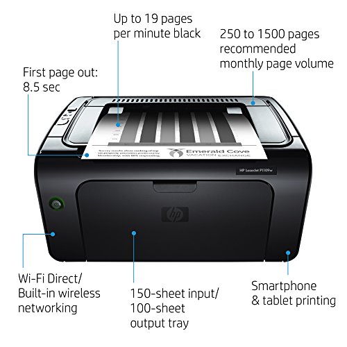 HP Laserjet Pro P1109w Monochrome Printer, (CE662A)