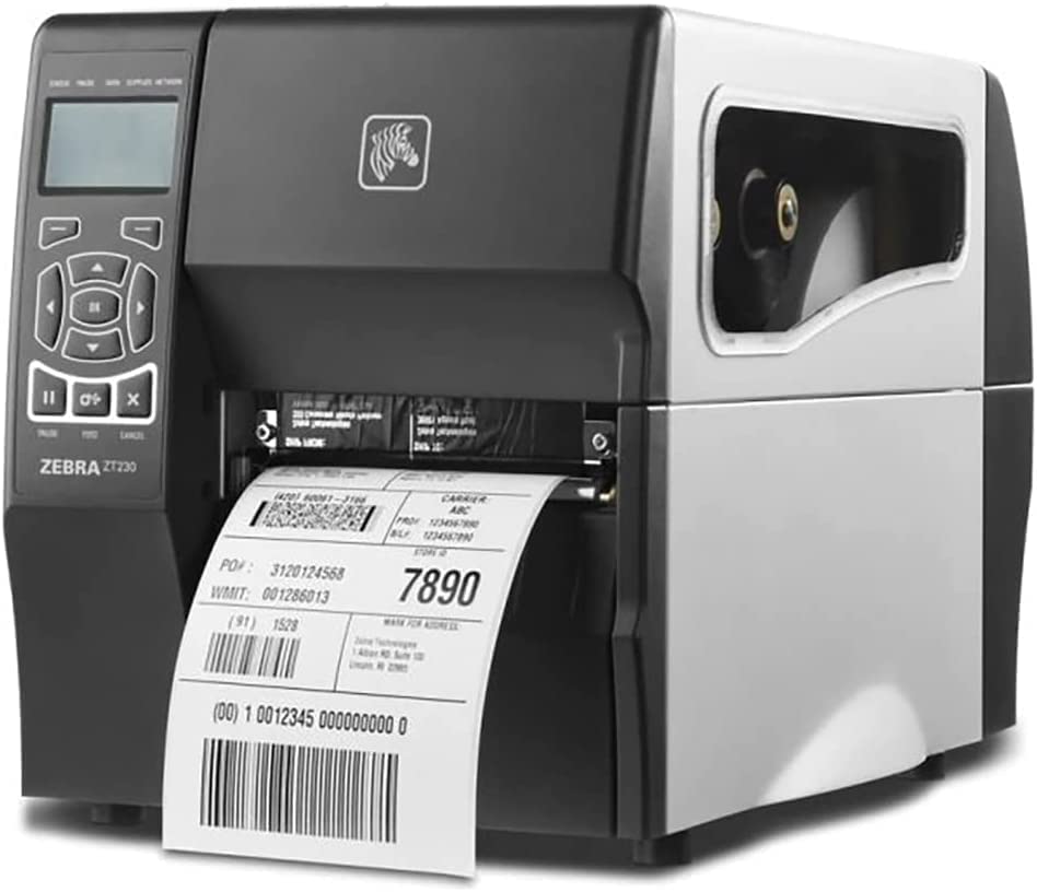 ZEBRA ZT230 Direct Thermal Only Industrial Label Printer - USB and Serial Connectivity - 4-Inch Max Print Width, 203 DPI, ZPL, Monochrome Barcode - ZT23042-D01000FZ, JTTANDS