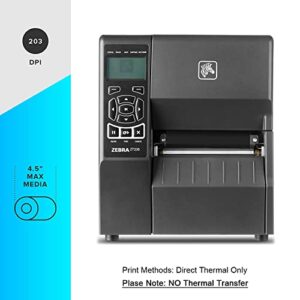 ZEBRA ZT230 Direct Thermal Only Industrial Label Printer - USB and Serial Connectivity - 4-Inch Max Print Width, 203 DPI, ZPL, Monochrome Barcode - ZT23042-D01000FZ, JTTANDS