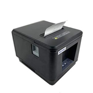 80MM POS Thermal Receipt Printer Compatible 80mm Thermal Paper Rolls sec High- Pos Printer with Auto Cutter ESC/POS Command Support Windows Mac Pos System(Black)(USB)