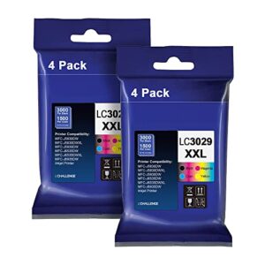 lc3029 8 pack compatible ink cartridge replacement for brother xxl lc3029xxl lc3029bk lc 3029 compatible with mfc-j5830dw mfc-j5830dwxl mfc-j5930dw mfc-j6535dw mfc-j6535dwxl mfc-j6935dw