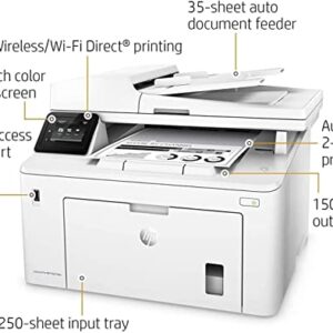 HP Laserjet Pro MFP M22 7fdw Monochrome Wireless All-in-One Laser Printer, Copy & Scan & Fax, 2.7" Color Touchscreen Display, 1200x1200 dpi, 30 ppm, Duplex & Mobile Printing, PCS USB Printer Cable
