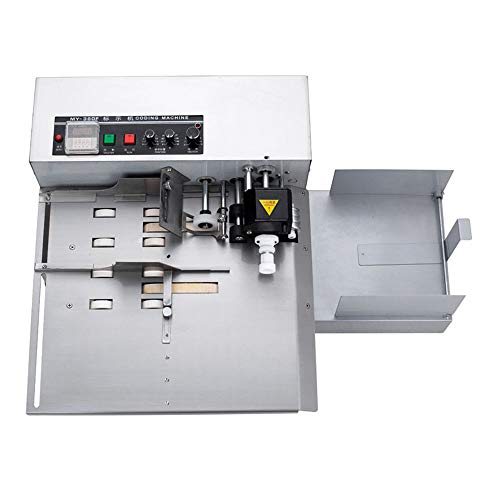 INTSUPERMAI Solid-Ink Coding Continuous Printing Machine Wheel Label Coding Date Paper Printer (Stainless Steel Widen)