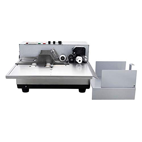 INTSUPERMAI Solid-Ink Coding Continuous Printing Machine Wheel Label Coding Date Paper Printer (Stainless Steel Widen)