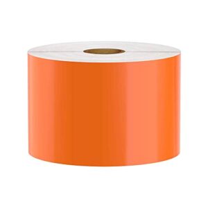 premium vinyl label tape for duralabel, labeltac, vnm signmaker, safetypro, viscom and others, orange, 3″ x 150′