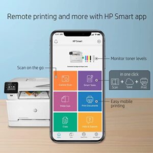 HP Laserjet Pro MFP M283cdw Wireless Color All-in-One Laser Printer, Print&Copy&Scan&Fax, up to 22 ppm, 600x600 dpi, 2.7" Color Touchscreen, Work with Alexa (7KW73A), with Lanbertent Printer Cable