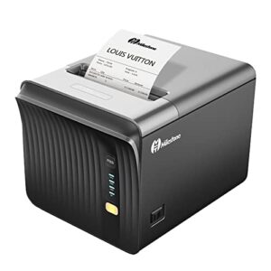 meihengtong 3’1/8 80mm thermal receipt printer, 250mm/s pos printer with auto cutter, usb serial ethernet lan windows driver esc/pos rj11 rj12 cash drawer, support windows/mac, not work with square