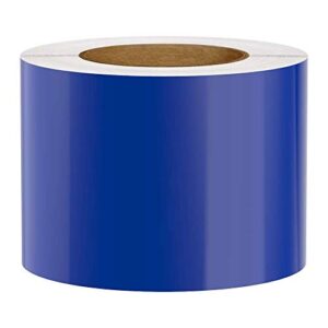 premium vinyl label tape for duralabel 9000 / kodiak, labeltac 9, vnm 8, safetypro 9g and viscom promax 9, blue, 4″ x 150′