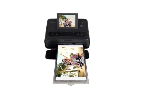 Canon SELPHY CP1300 Wireless Compact Photo Printer + RP-108 High-Capacity Color Ink/Paper Set Bundle, Black