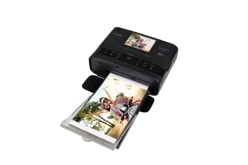 Canon SELPHY CP1300 Wireless Compact Photo Printer + RP-108 High-Capacity Color Ink/Paper Set Bundle, Black