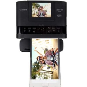 Canon SELPHY CP1300 Wireless Compact Photo Printer + RP-108 High-Capacity Color Ink/Paper Set Bundle, Black