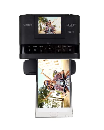 Canon SELPHY CP1300 Wireless Compact Photo Printer + RP-108 High-Capacity Color Ink/Paper Set Bundle, Black