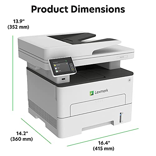 Lexmark MB2236i Multifunction Wireless Monochrome Laser Printer with A 2.8 Inch Color Touch Screen, Standard Two-Sided Printing, Cloud Fax Capability (18M0751) (Renewed)