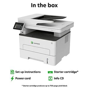 Lexmark MB2236i Multifunction Wireless Monochrome Laser Printer with A 2.8 Inch Color Touch Screen, Standard Two-Sided Printing, Cloud Fax Capability (18M0751) (Renewed)