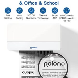 POLONO Thermal Printer, 8.5 x 11 US Letter Size Thermal Printing Paper Compatible with FT800 Wireless Printer, No Ink No Toner Compact Printer for Home Use, Office