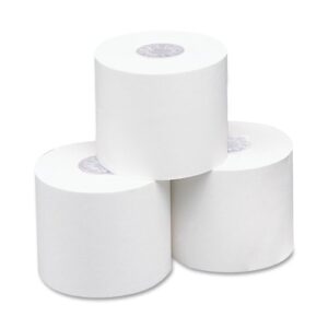 pm company specialty thermal printer rolls, 2.25 inches wide, 165 inches length, white, 3 per pack (05247)