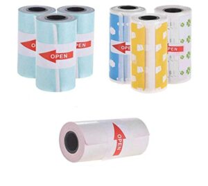 paperang gzlanu 6 rolls thermal sticker paper roll clear printing for peripage a6 pocket thermal printer for paperang p1/p2 mini photo printer (ppsp3r+pplb3r+1r),57x30mm