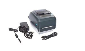 zebra – gx420t thermal transfer desktop printer for labels, receipts, barcodes, tags, and wrist bands – print width of 4 in – usb, serial, and parallel port connectivity (renewed)