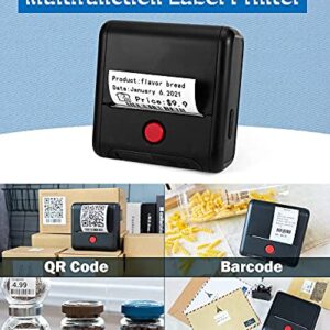 Thermal Label Maker Printer Mini - M200 Thermal Label Printer Bluetooth Wireless Support up to 3inch / 80mm Label with 3 Roll 50x80mm Thermal Labels, 100PCS/Roll